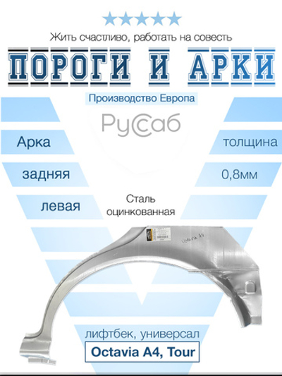 Арка левая Skoda Octavia A4, Tour 1996-2010 (Potrykus)