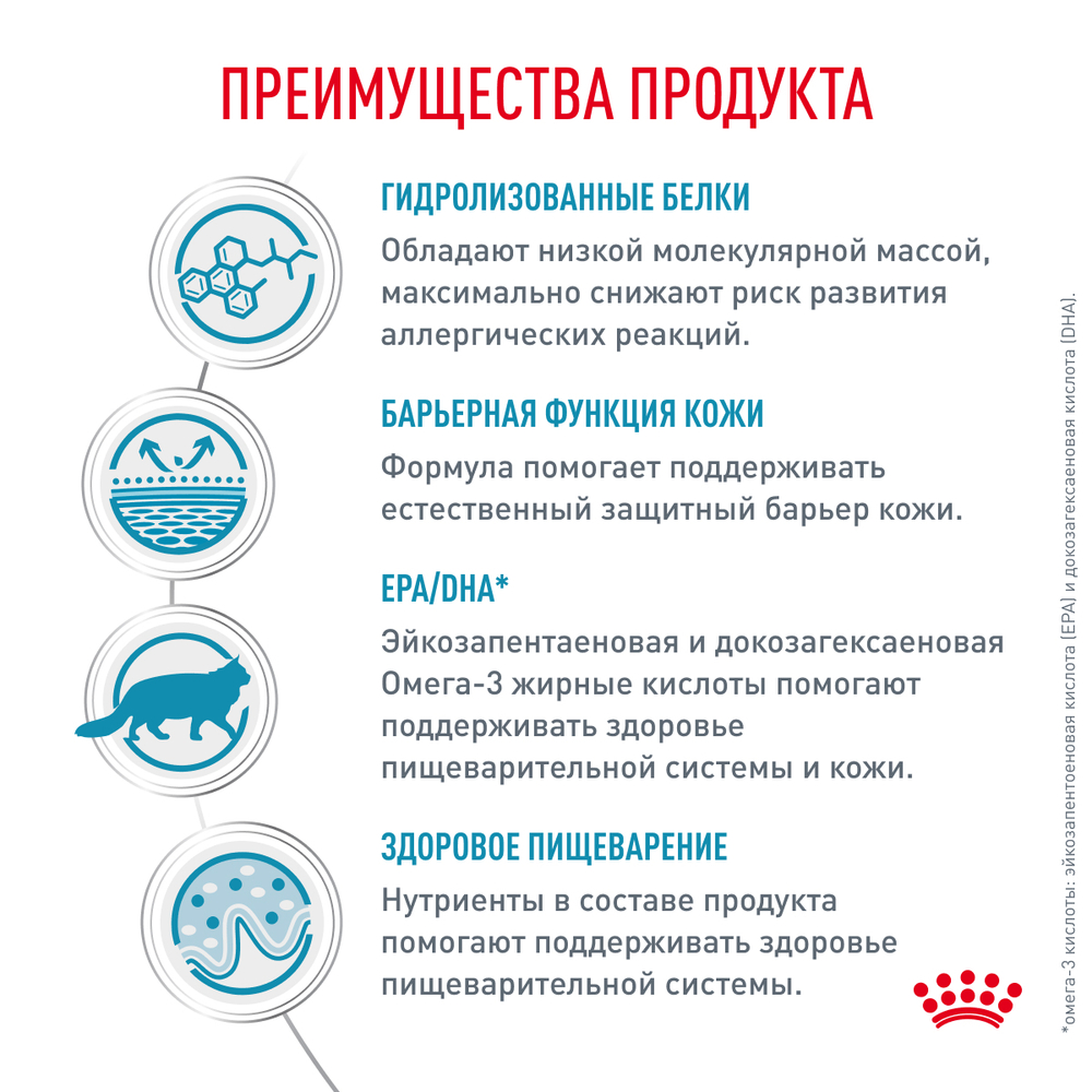 Сухой корм Royal Canin HYPOALLERGENIC (ГИПОАЛЛЕРДЖЕНИК) диетический для взрослых кошек при пищевой аллергии - 0,35 кг