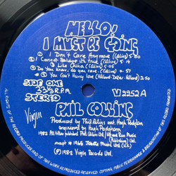 Винтажная виниловая пластинка LP Phil Collins Hello, I Must Be Going (Англия 1982)