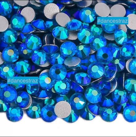 Стразы клеевые, Capri blue AB, P74, SS16, 1440, (F2)