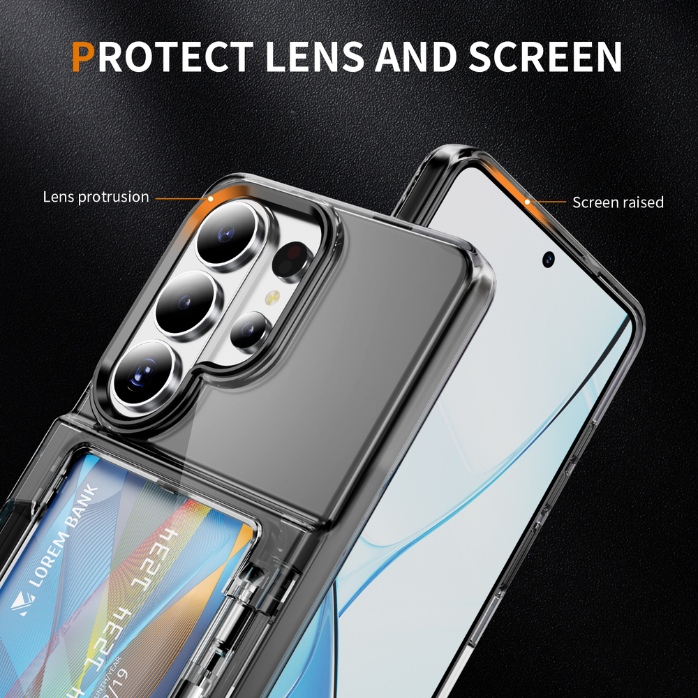 Прозрачный чехол Lumen Case с подставкой 2‑в‑1 и отделением для карт: Samsung Galaxy S26 Ultra