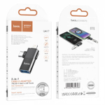 Переходник Hoco UA17 IP/Type-c на USB Hoco 2in1