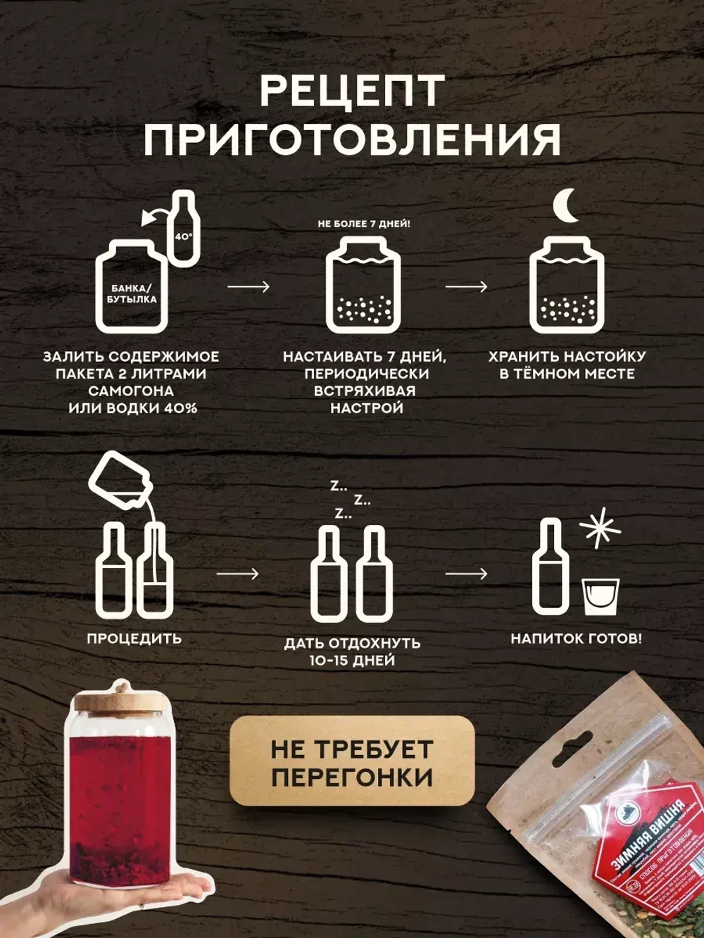 Набор для настойки Зимняя вишня (Алтайский товар) 3 шт