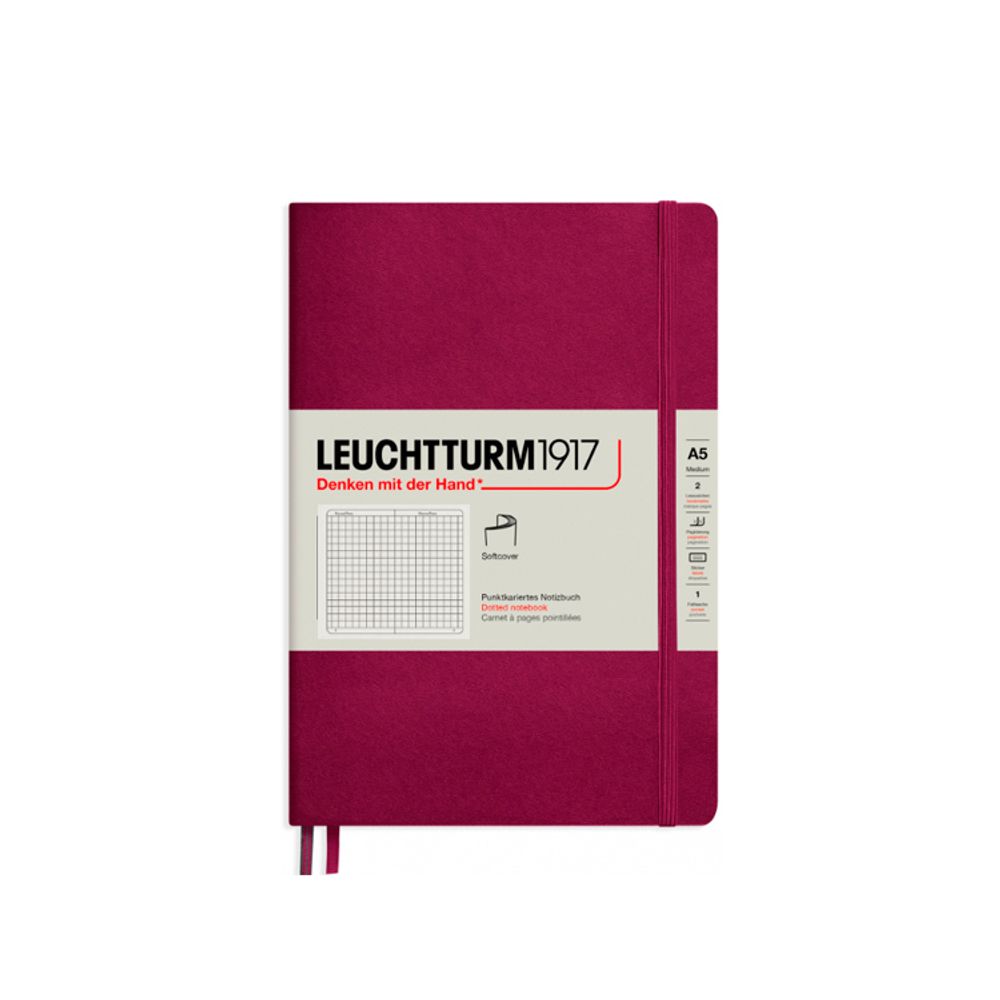 Блокнот Leuchtturm1917 Classic A5 в клетку с твердой обложкой (359694)