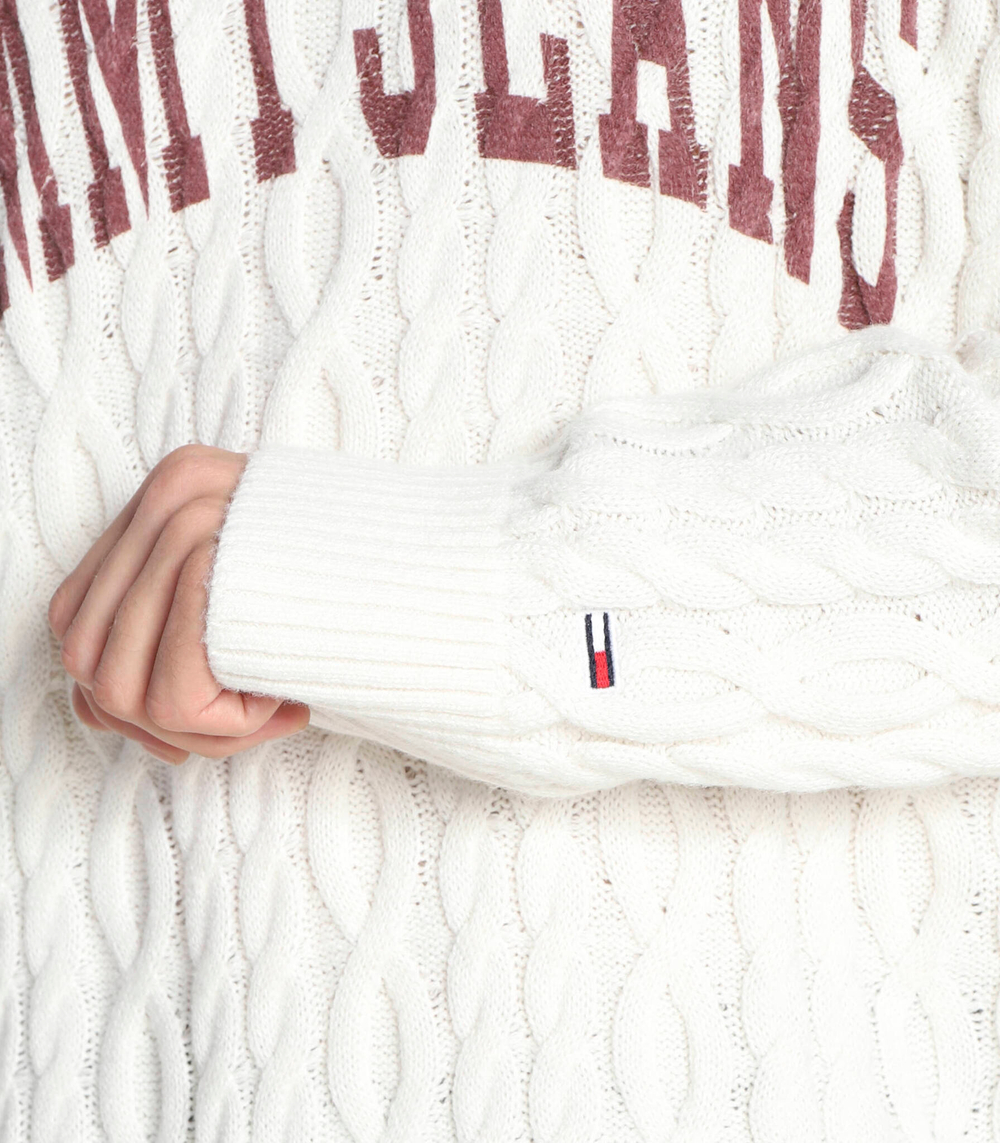 свитер collegiate Tommy Jeans - кремовый (DM0DM15070)