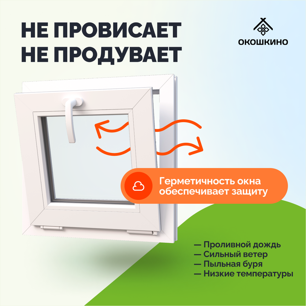 Пластиковое окно пвх, одностворчатое, фрамуга.