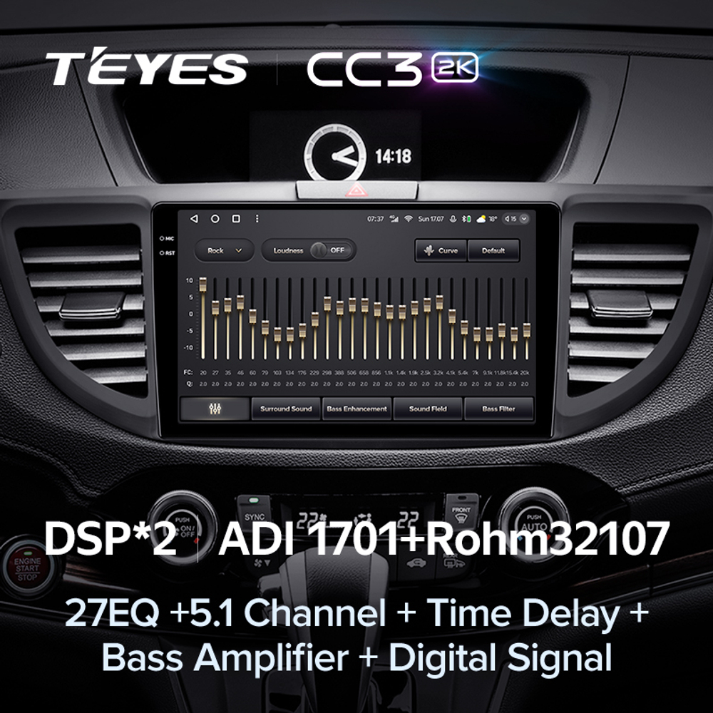 Teyes CC3 2K 10,2"для Honda CR-V 2011-2018