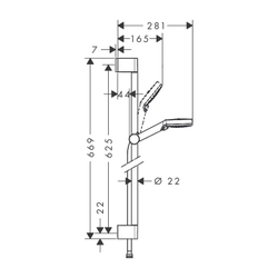 Душевой набор 650mm 26532400 Crometta Vario Unica