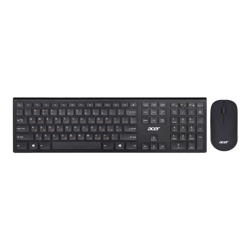 Acer OKR030 [ZL.KBDEE.005] Комплект (клавиатура + мышь) Combo wilreless USB  slim black