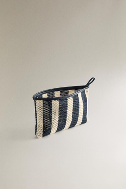 ZARA HOME ПОЛОСАТАЯ КОСМЕТИЧКА, ДВУХЦВЕТНЫЙ