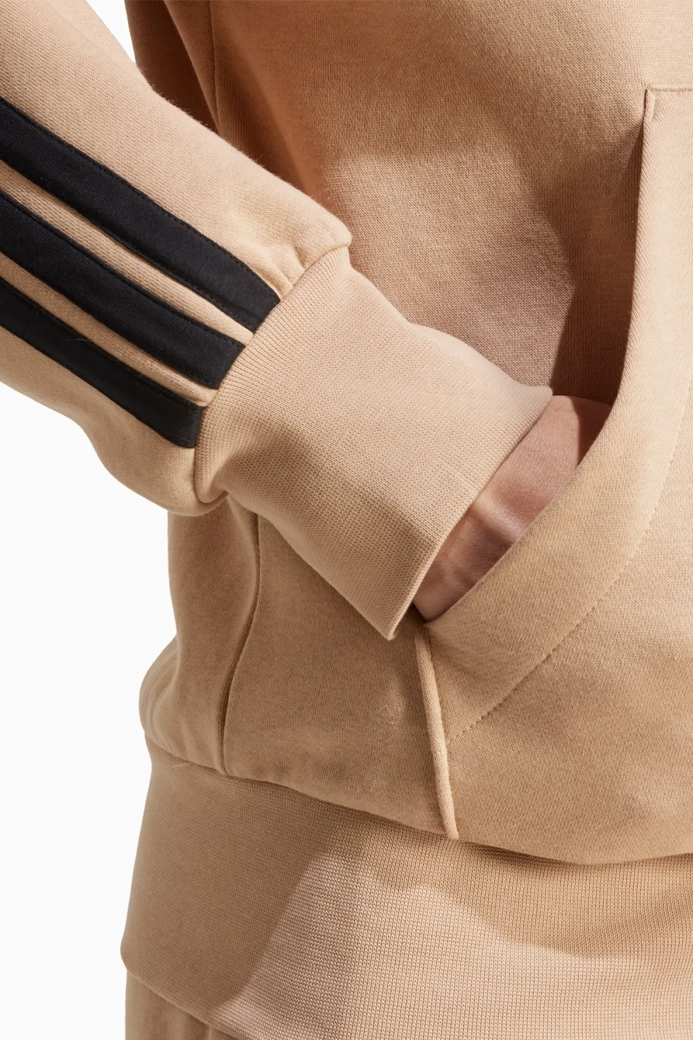 Кофта adidas Essentials 3-Stripes Fleece - бежевый