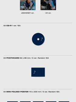 Альбом MONSTA X - SHAPE of LOVE 11th Mini Album Jewel Case 5 Version SET