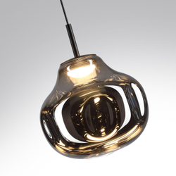 5097/4LC PENDANT ODL25 363 черный/дымчатый/металл/стекло Подвес LED 4W 4000K 388Лм VASO