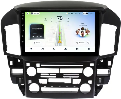 Магнитола для Lexus RX300 U10, Toyota Harrier 1 1997-2003 (ШГУ монохром) - Teyes CC4L монитор 9" IPS, Android 14, Быстрая, Snapdragon 662, CarPlay, 4G SIM-слот