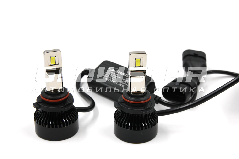 Светодиодные лампы HB4 (9006) Sariti K5 с обманкой, с вентилятором, 5500K, 12V, 50W (комплект, 2шт)