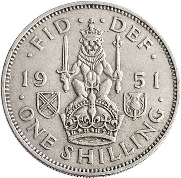 1 шиллинг 1951 Великобритания (Шотландский шиллинг)