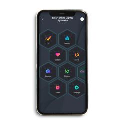 Светодиодная новогодняя гирлянда ЭРА ERASG -01 умная нить RGB 10 м управление через мобильное приложение | Гирлянды