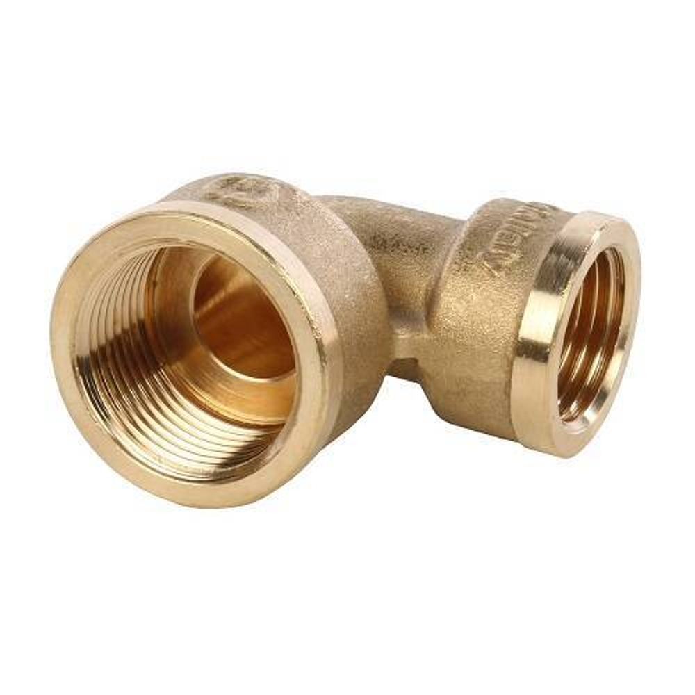 Отвод 90° редукционный STOUT SFT 0013 - 3/4" x 1/2" (для стальных труб, латунь без покрытия)