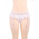 Пояс для чулок кружевной White Sexy Bow (XS-S)