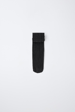 ZARA БЛЕСТЯЩИЕ КОЛГОТКИ ИЗ МИКРОФИБРЫ, ЧЕРНЫЙ