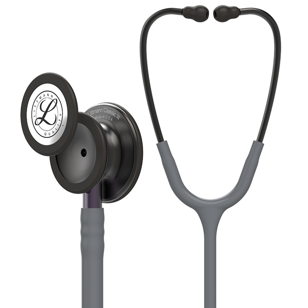 Стетоскоп Littmann Classic III, серый, дымчатая акустическая головка, фиолетовый ствол (5873)