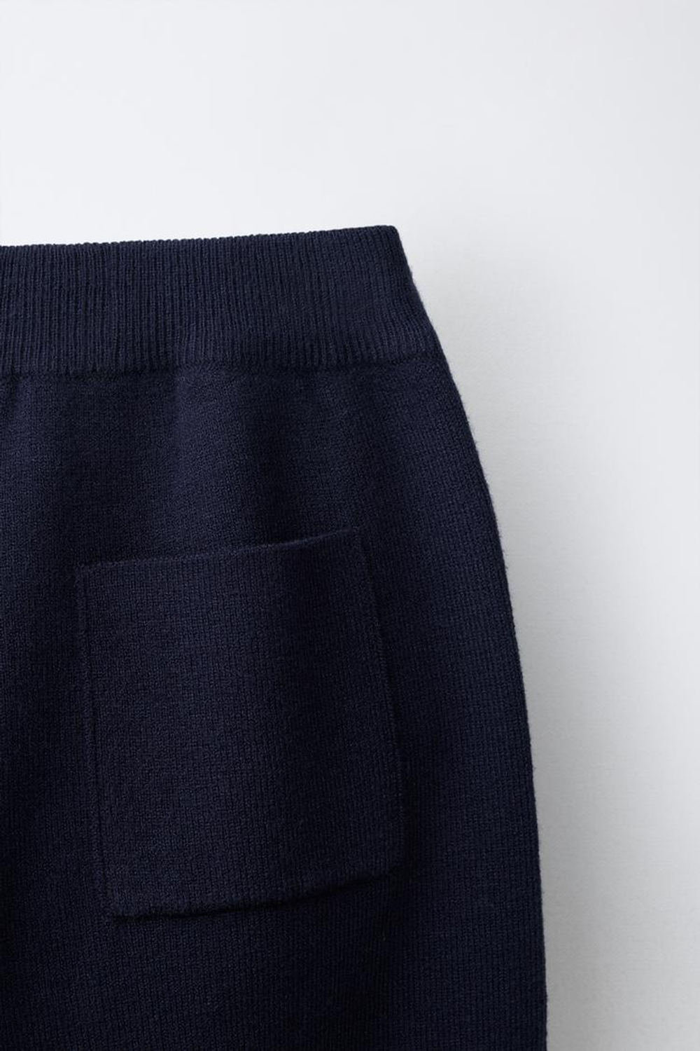 ZARA ТРИКОТАЖНЫЕ БРЮКИ-ДЖОГГЕРЫ, СИНИЙ