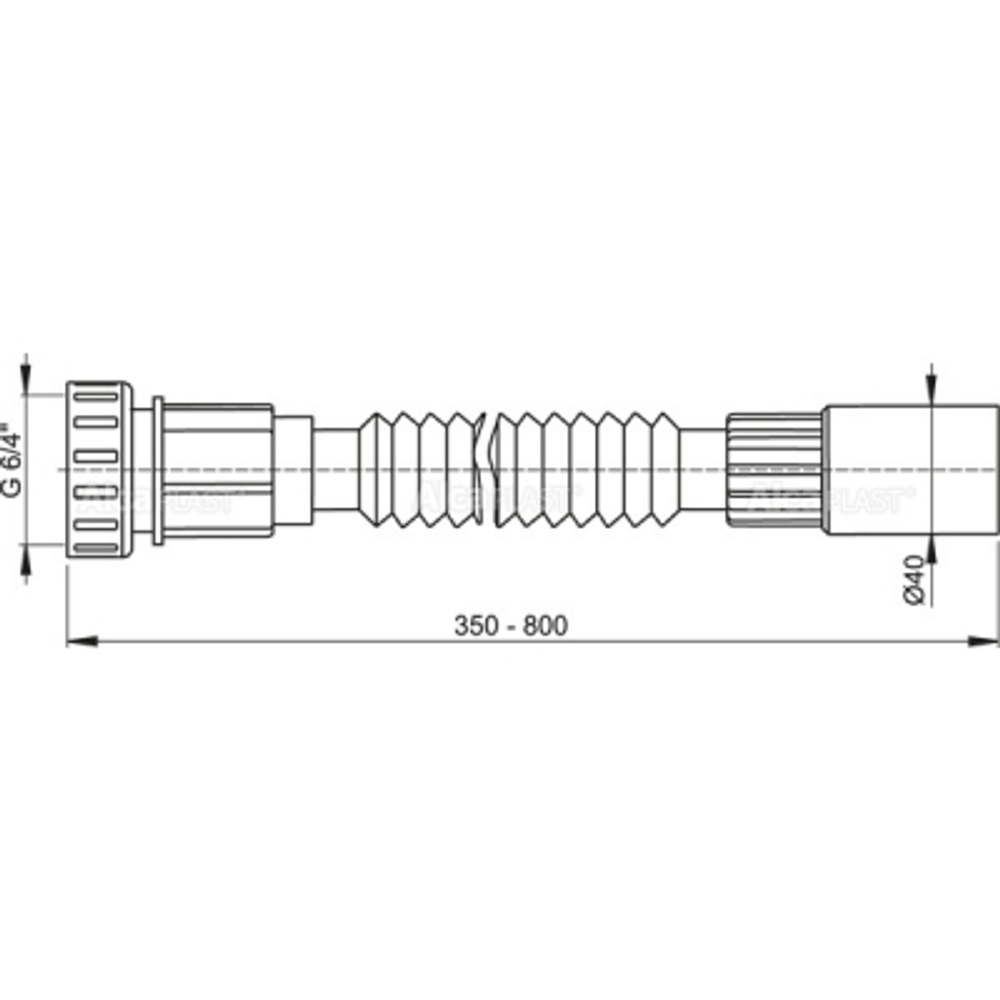 A79 Гибкое соединение 6/4" D40 пластмасса