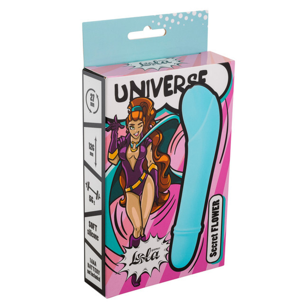 Мини-вибратор для G-стимуляции UNIVERSE Secret Flower (10 режимов) (Цвет: бирюзовый)