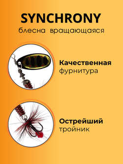Блесна вращающаяся Synchrony 11 г цвет #4.0 009