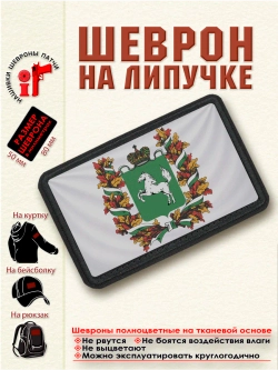 Шеврон на липучке "Флаг и Герб Томской области" dtf
