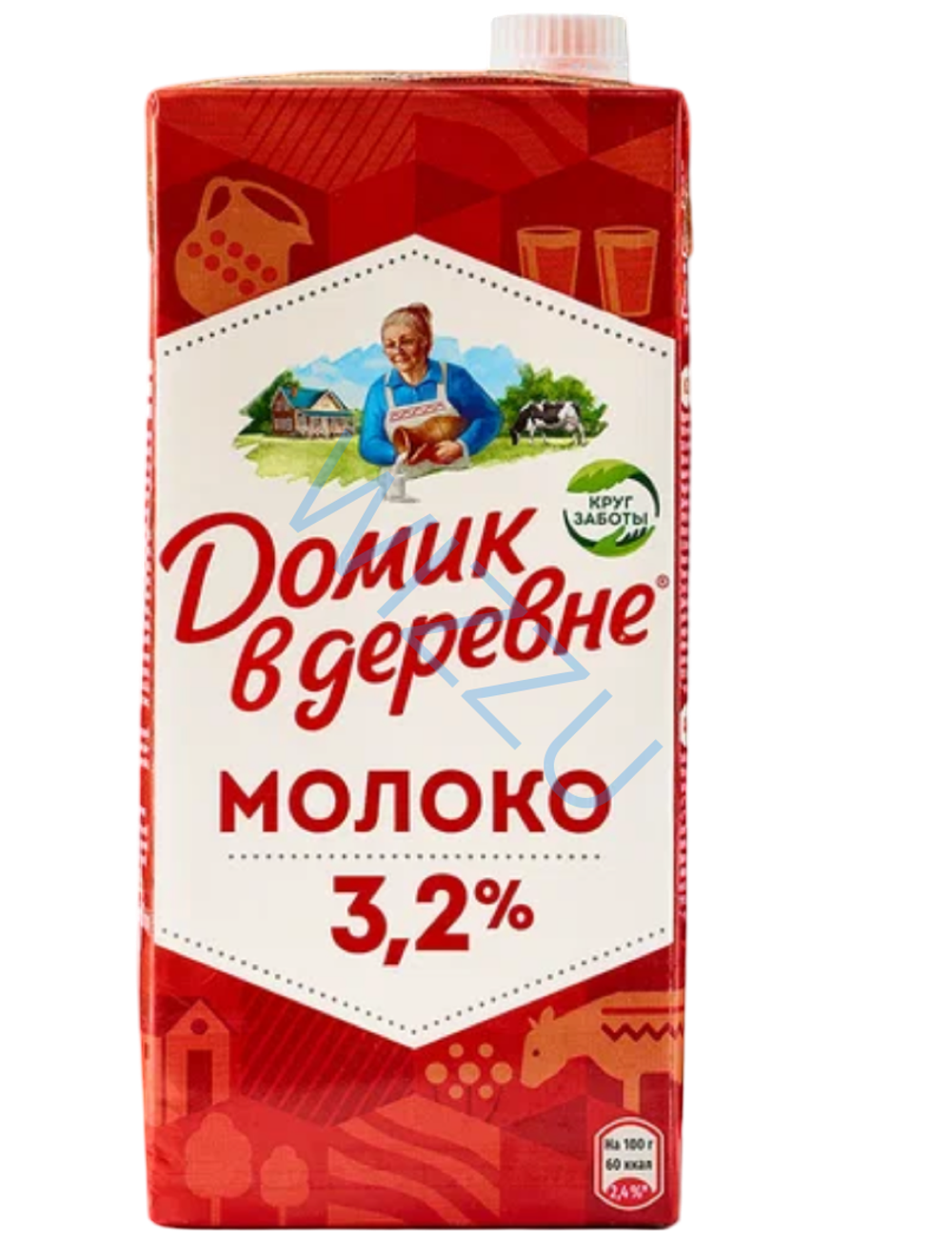 Молоко ультрапастеризованое Домик в деревне 3.2% 950г