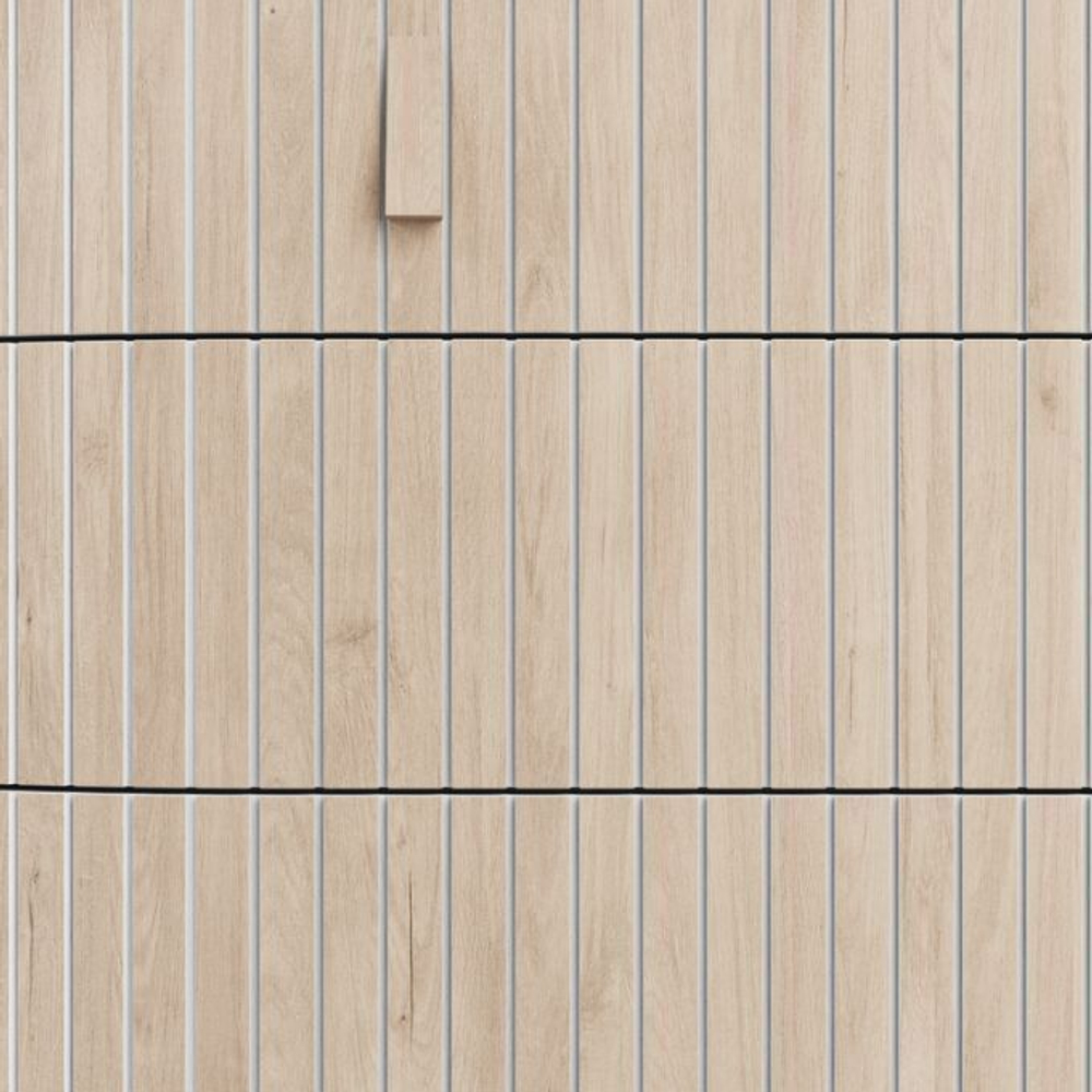 Комод 5 ящиков Эклипс (беленый дуб), 126x107x54 см