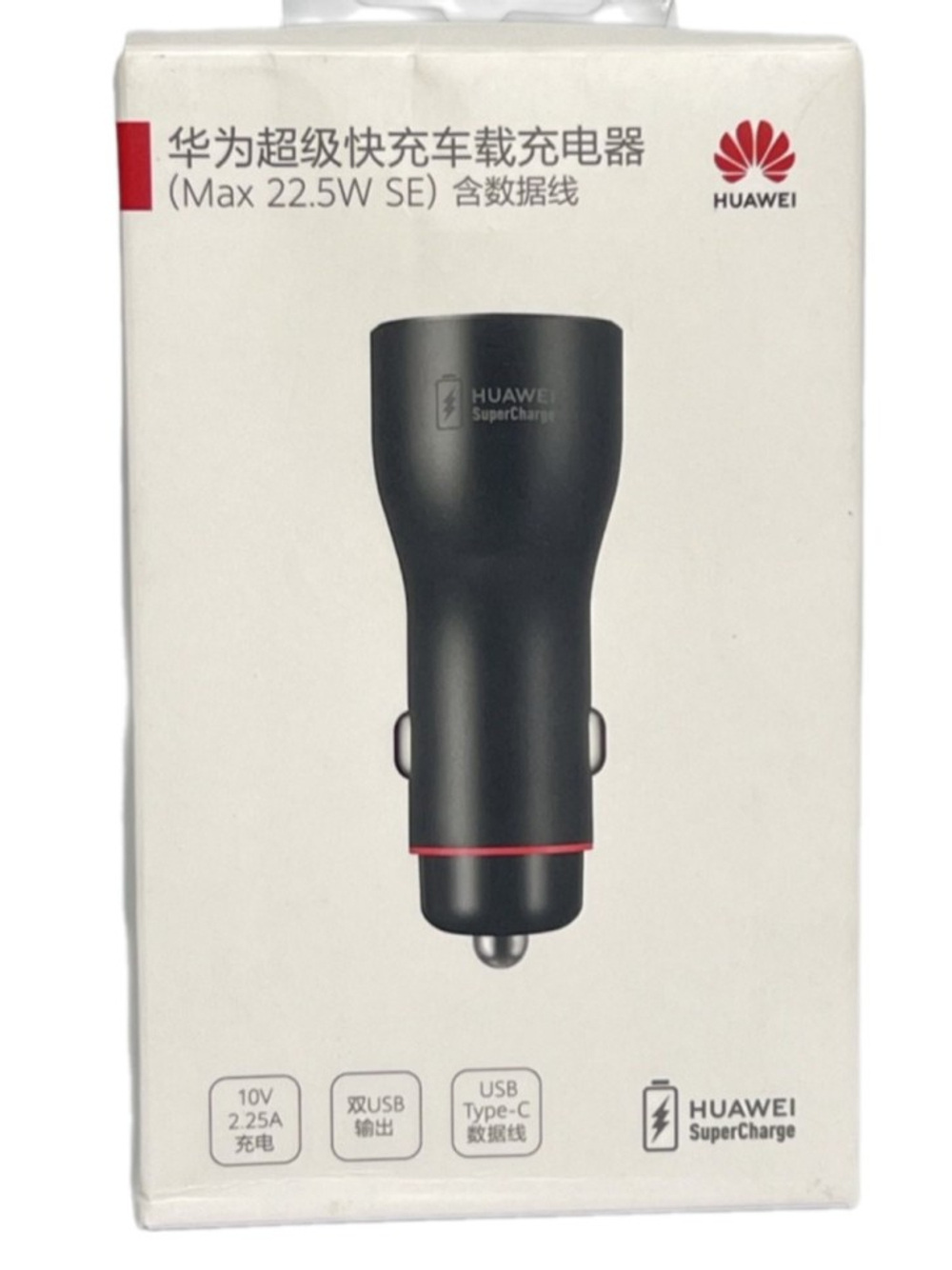 Автомобильное заряд. устр. Huawei CP36 с шнуром Type-C 2USB 22.5W белое