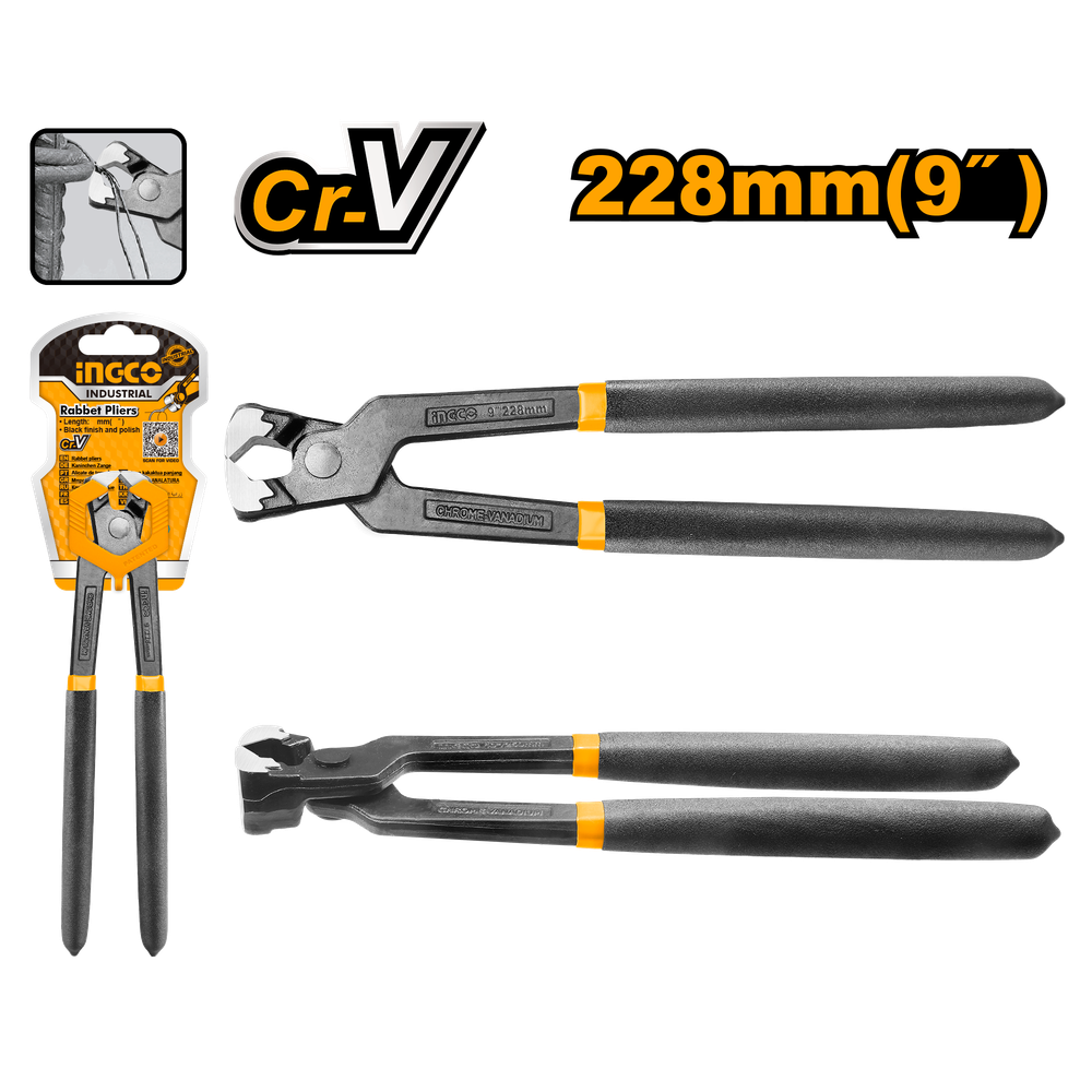 Монтажные вязальные клещи INGCO HRP02230 INDUSTRIAL 228 мм Монтажные вязальные клещи INGCO HRP02230 INDUSTRIAL 228 мм