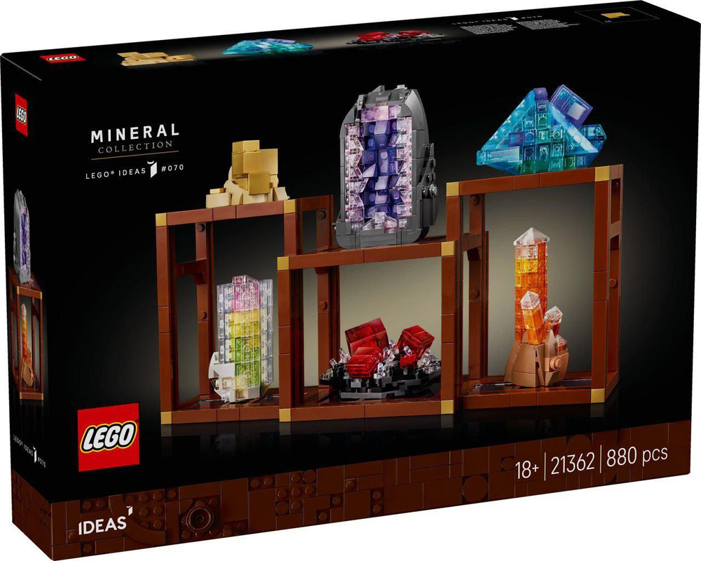 Конструктор Лего Айдиас Коллекция минералов 21362 | LEGO Ideas Mineral Collection 21362 | коллекционная 880 деталей 18+
