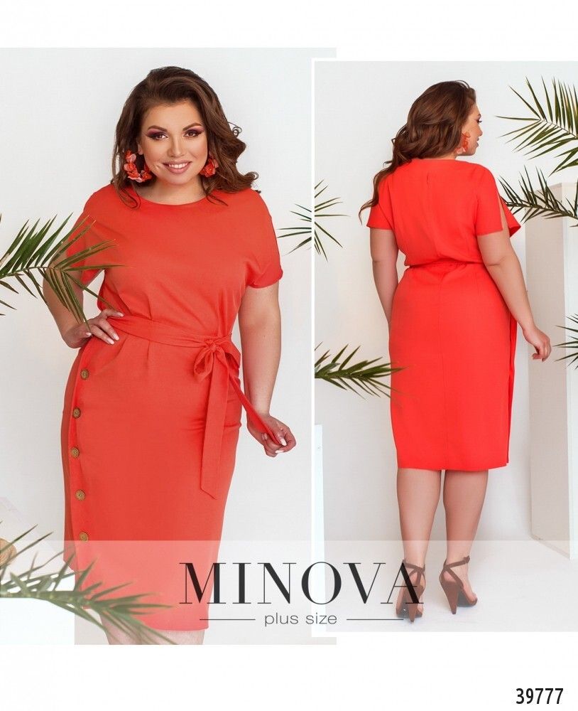 Платье 3150B-оранжевый Minova Платье 3150B-оранжевый Minova