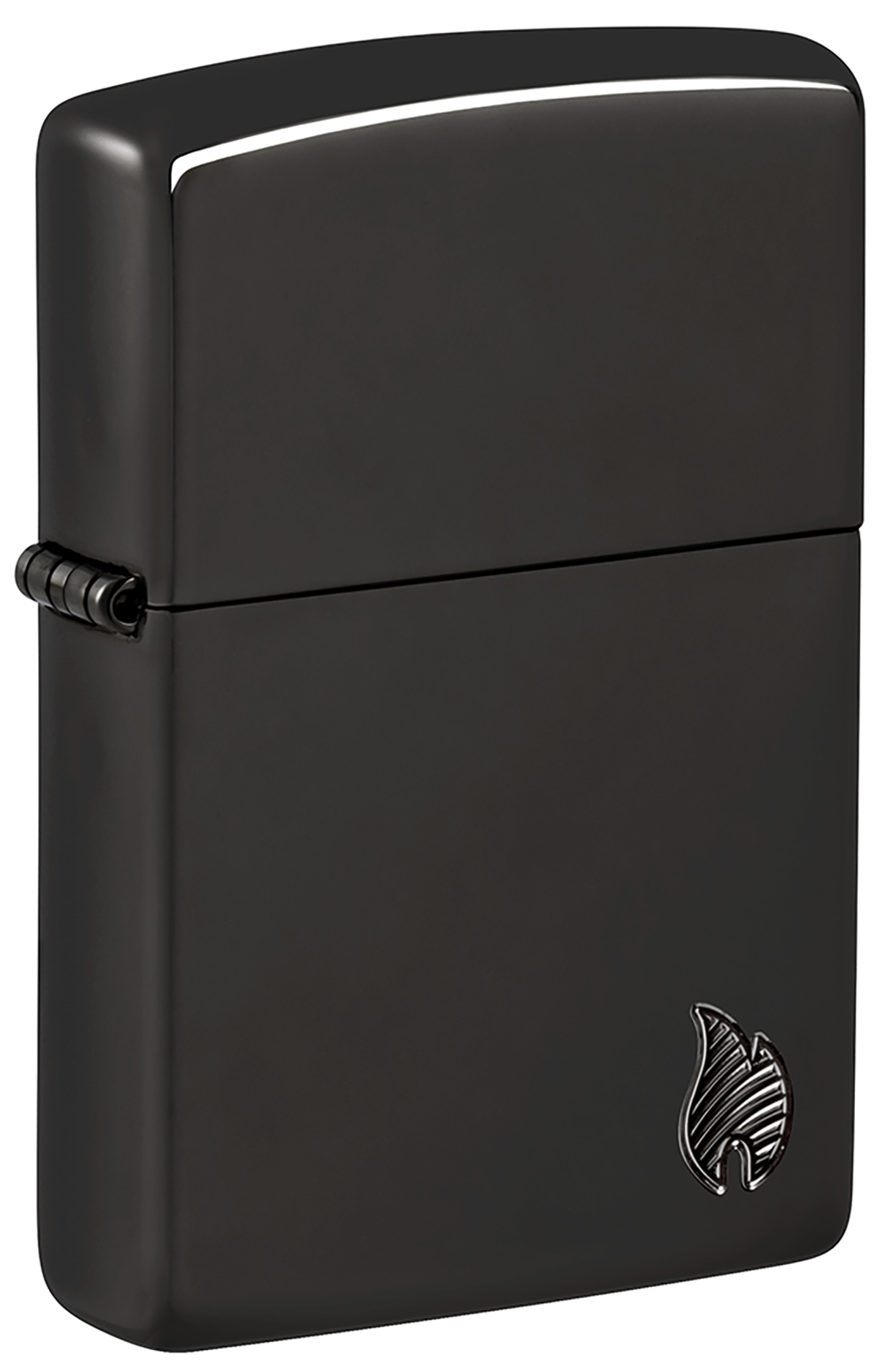 Зажигалка ZIPPO Armor Flame c покрытием High Polish Black, латунь/сталь, черная, 38x13x57 мм, шт