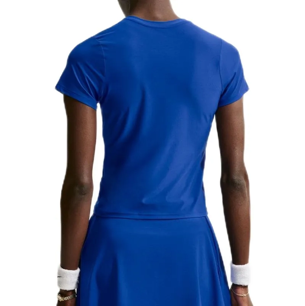 Женская теннисная футболка Nike Victory Dri-Fit Short Sleeve Tennis - old royal/white
