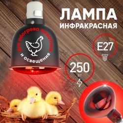 Термоизлучатель инфракрасный зеркальный ЭРА ИКЗК 220-250 R127 для обогрева животных и освещения 250 Вт Е27 1 шт | Инфракрасные лампы