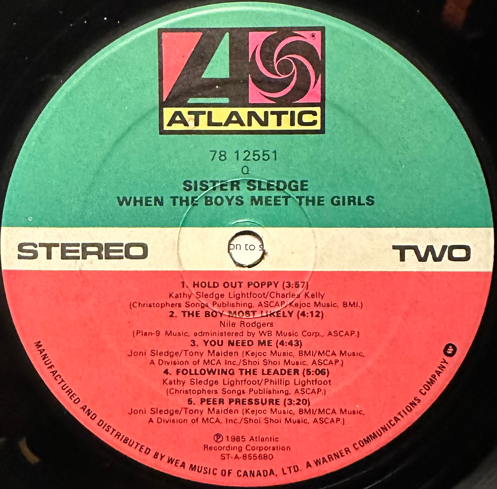 Sister Sledge - When The Boys Meet The Girls (Канада 1985г.)