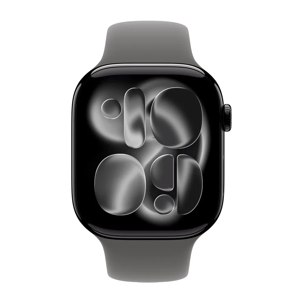 Умные часы Apple Watch Series 11 GPS, 46mm, Jet Black Aluminium Case with Stone Gray Sport Band, S/M