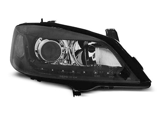 Передние фары Opel Astra G daylight black