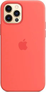 Силиконовый чехол Apple iPhone 12 / 12 Pro с MagSafe, цитрусово-розовый, MHL03 (Из Финляндии)