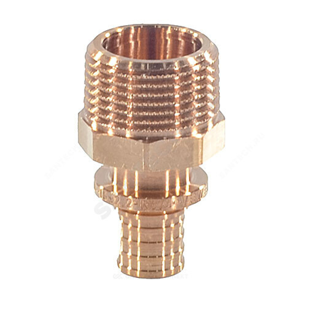 Муфта для PE-X труб аксиальная бронза Дн 16х1/2" НР RAUTITAN RX+ Rehau 14563111001