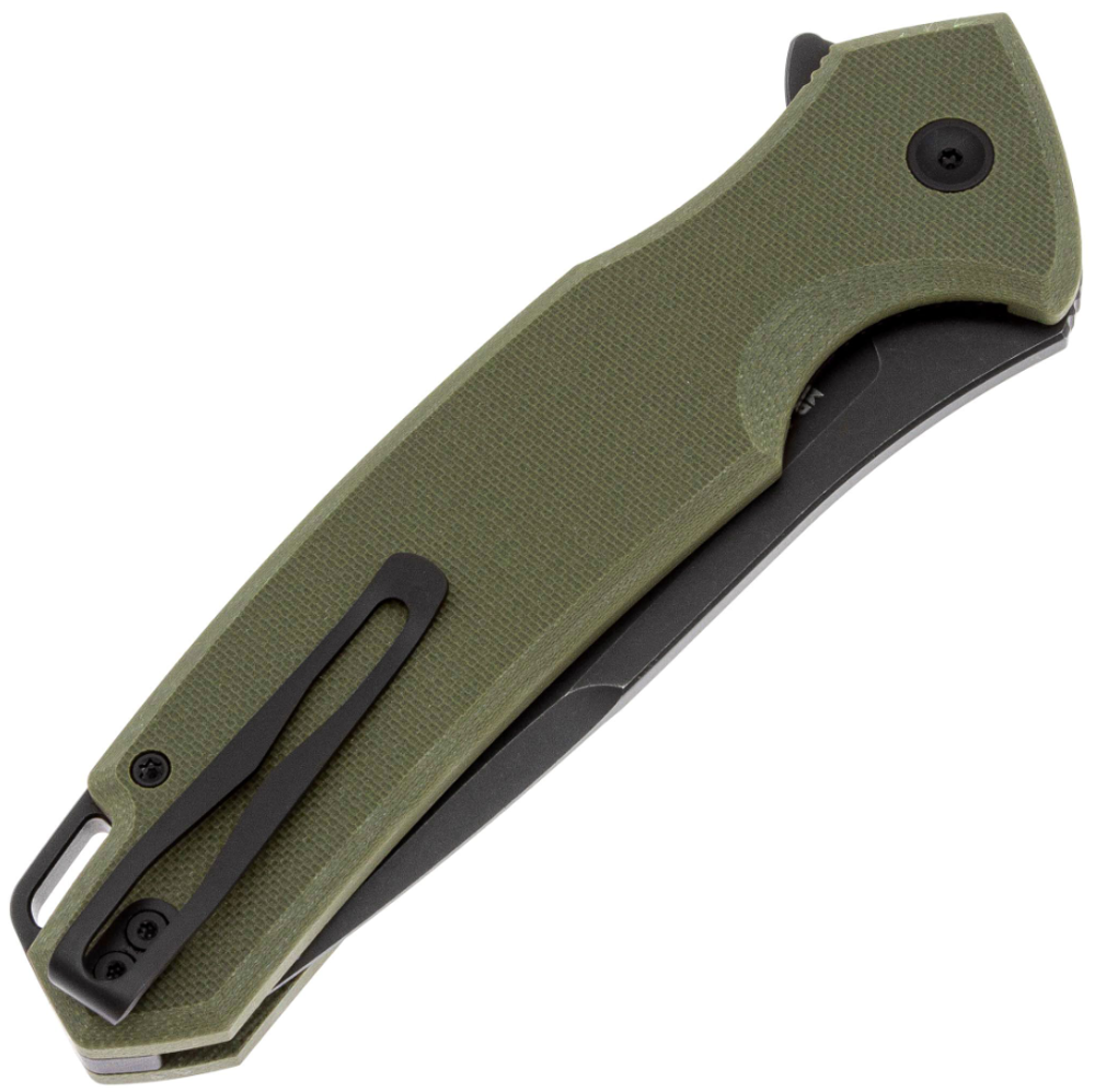 Складной нож Mr.Blade Hellcat blackwash, сталь VG-10, рукоять Olive G10, MB900-V10BSW/G10OD