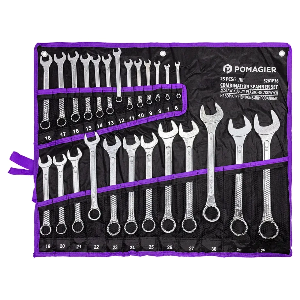 Набор ключей комбинированных 25пр. POMAGIER Pom-5261P36