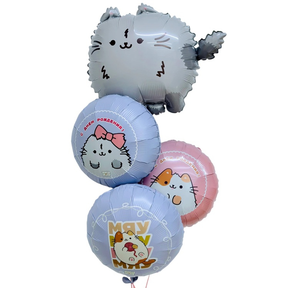 Фигурка ПушМяу Кошка серая 26" ВЗ