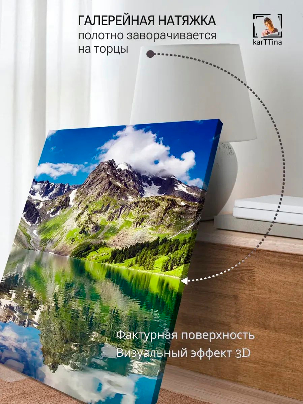 Картина "Бриенцское озеро", для интерьера 30х40см 1шт.