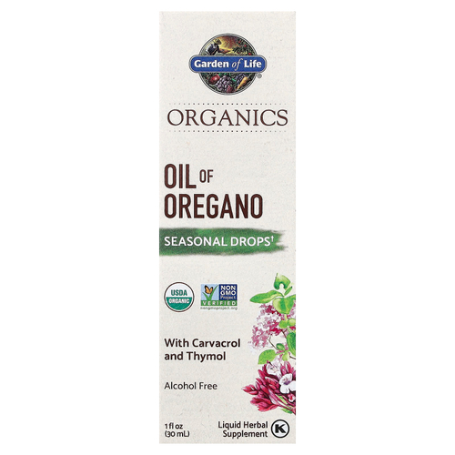 Garden of Life, Organics, масло орегано, сезонные капли, без спирта, 30 мл (1 жидк. унц.)