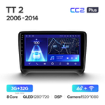 Teyes CC2 Plus 9" для Audi TT 2006-2014